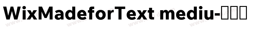 WixMadeforText mediu字体转换